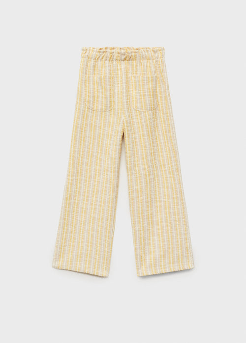Pantalon À Rayures Texturées - Amarillo - Fille