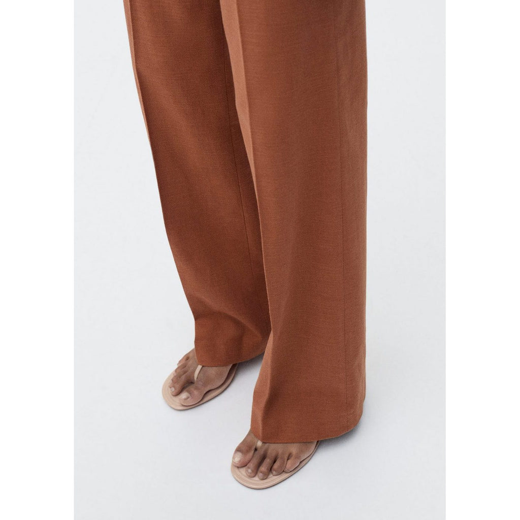 Pantalon Costume Mélange Coton Et Lin