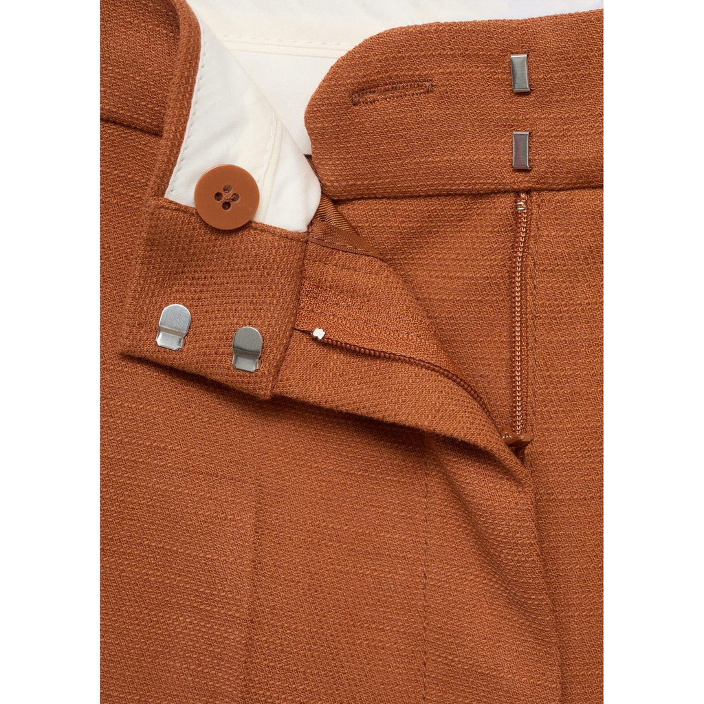 Pantalon Costume Mélange Coton Et Lin
