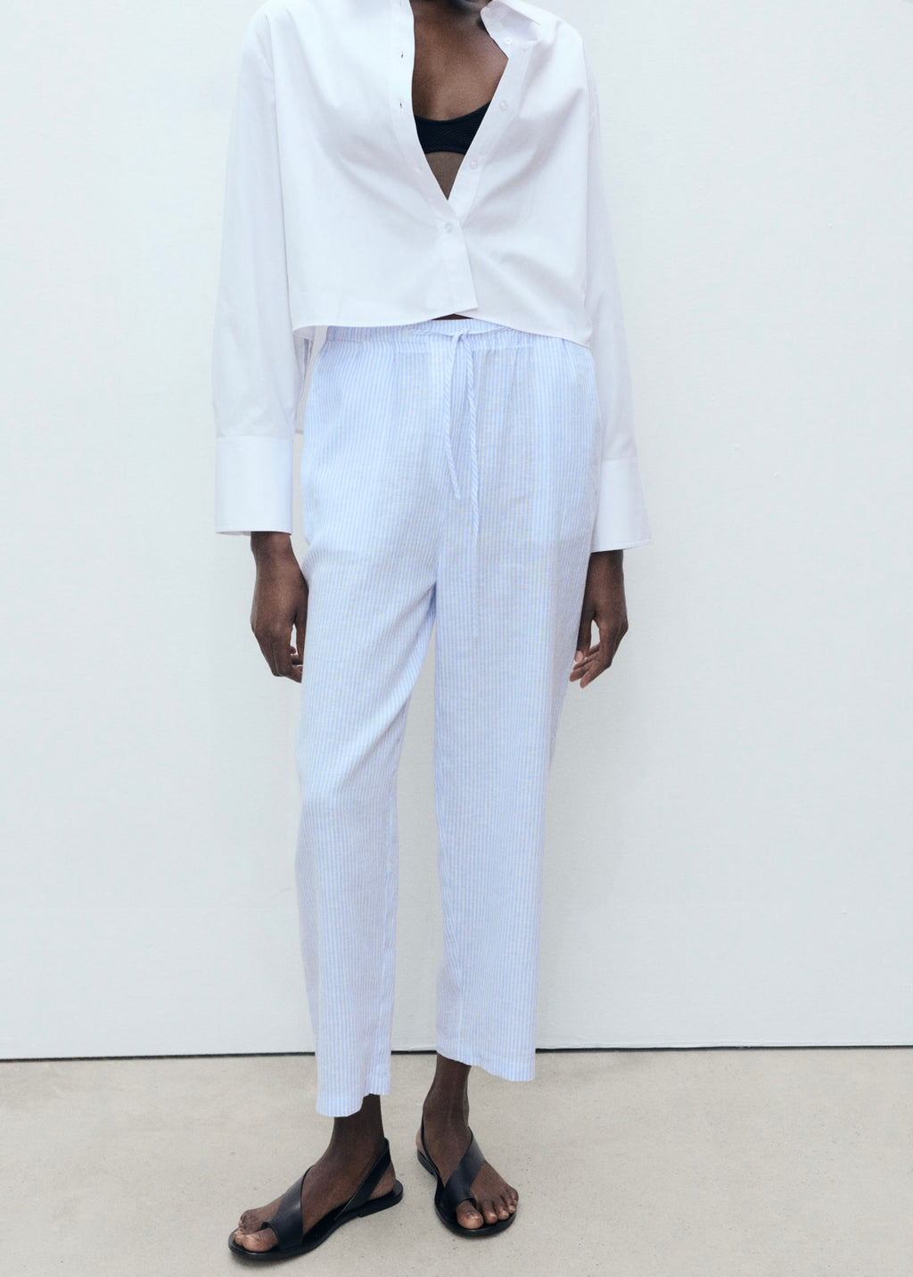 Pantalon Droit Lin - Sky Blue