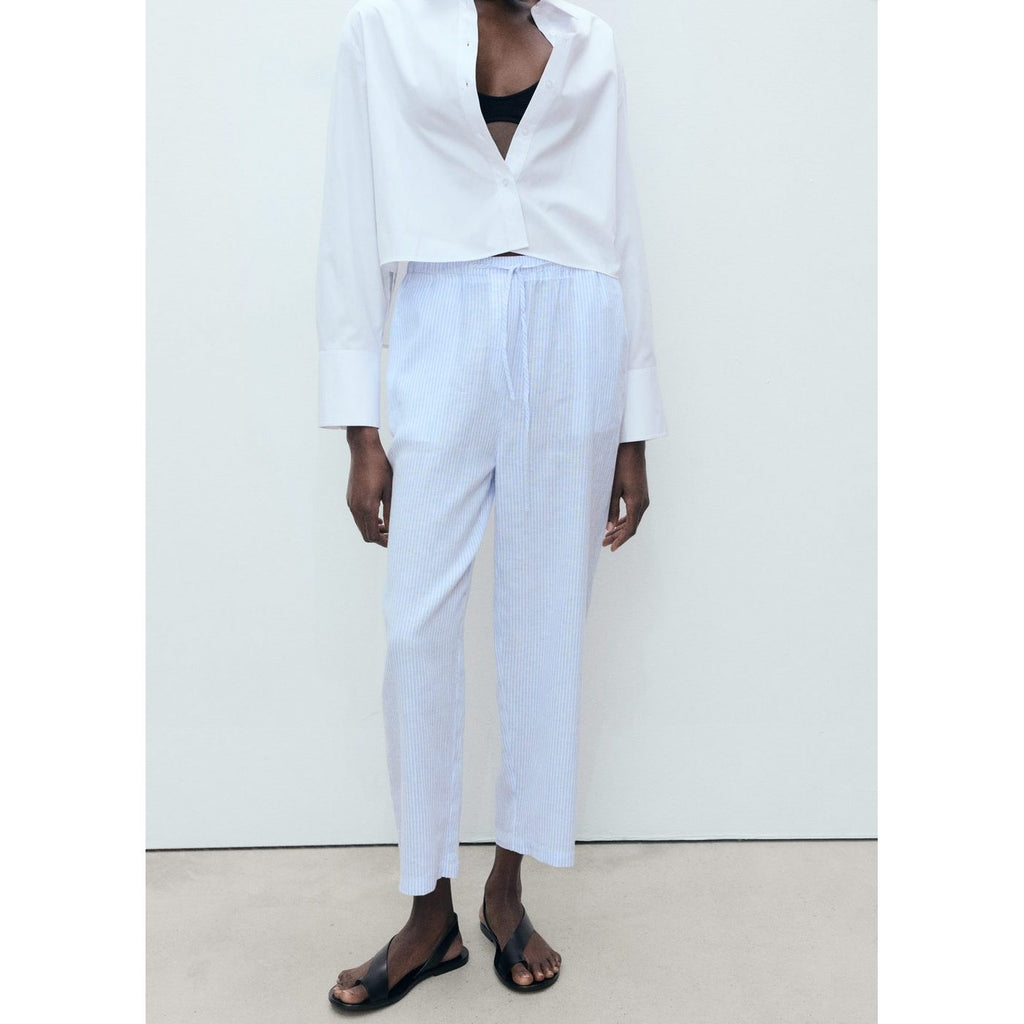 Pantalon Linen - Bleu Ciel