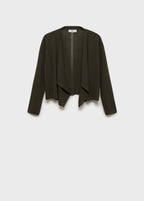 Cardigan Crop Maille - Dark Green