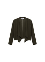 Cardigan Crop Maille - Dark Green