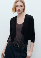 Cropped Knit Cardigan