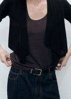 Cropped Knit Cardigan