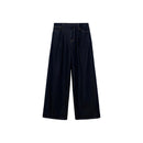 Pantalones De Mezclilla De Pierna Ancha Con Cintura Deshilachada - Azul Abierto