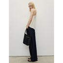 Pantalon En Denim Wideleg Taille Effilochée - Open Blue