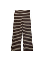 Pantalon Maille En Imprimé Géométrique - Brown