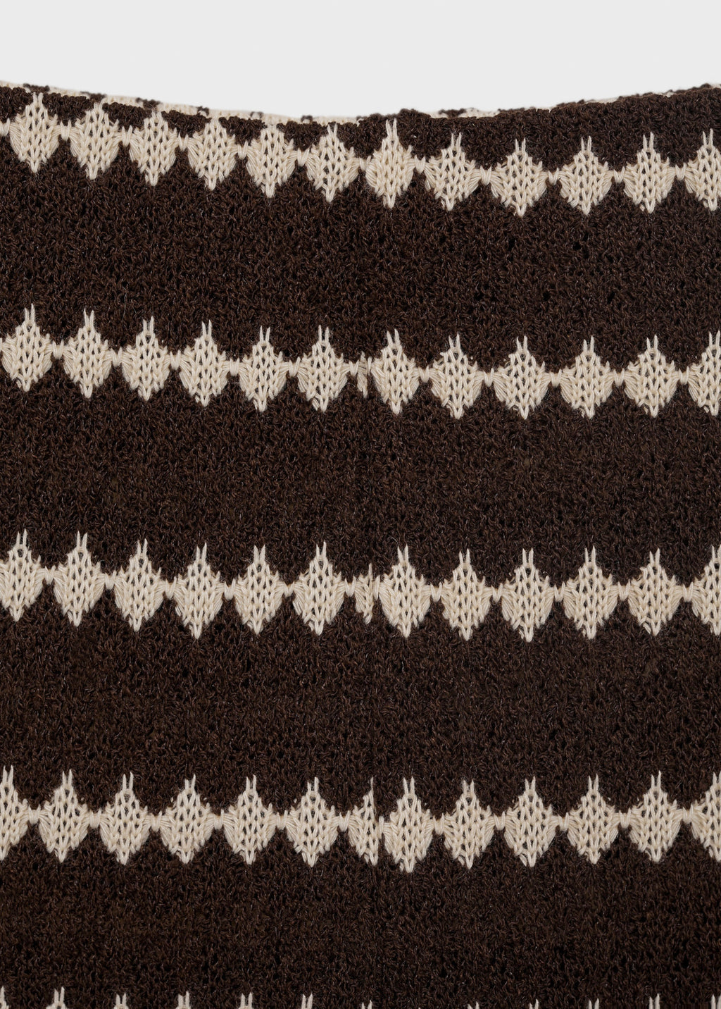Pantalon Maille En Imprimé Géométrique - Brown