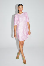 Vestido Corto Con Lentejuelas Rosas The Alix