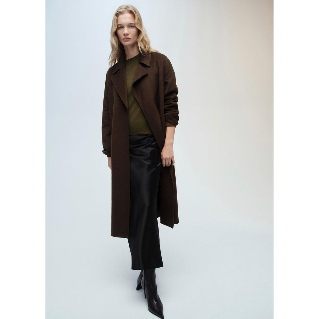 Pull-Over Laine Mélangée Col Rond - Khaki