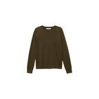 Pull-Over Laine Mélangée Col Rond - Khaki