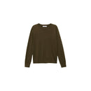 Jersey De Mezcla De Lana Con Cuello Redondo - Caqui