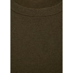 Pull-Over Laine Mélangée Col Rond - Khaki