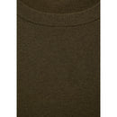 Jersey De Mezcla De Lana Con Cuello Redondo - Caqui