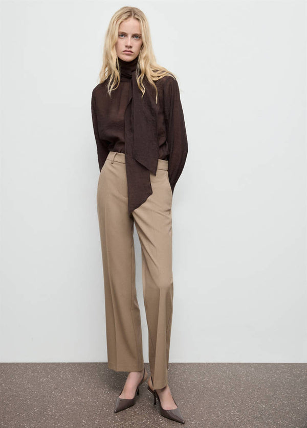 Pantaloni Dritti a Vita Regolare