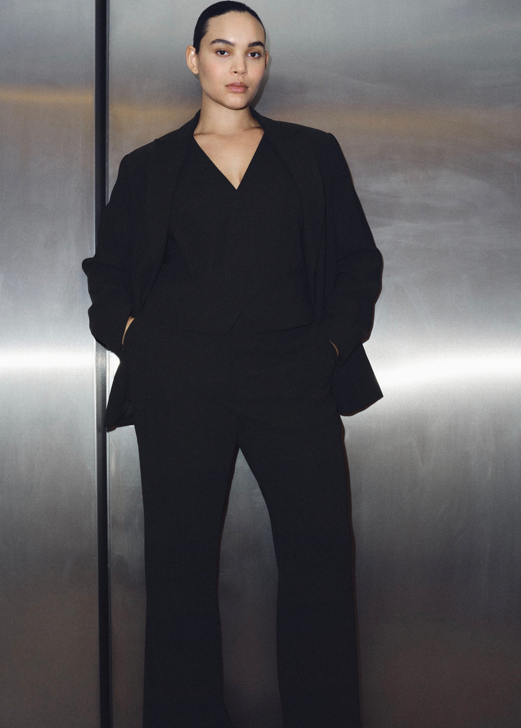 Wideleg Suit Trousers