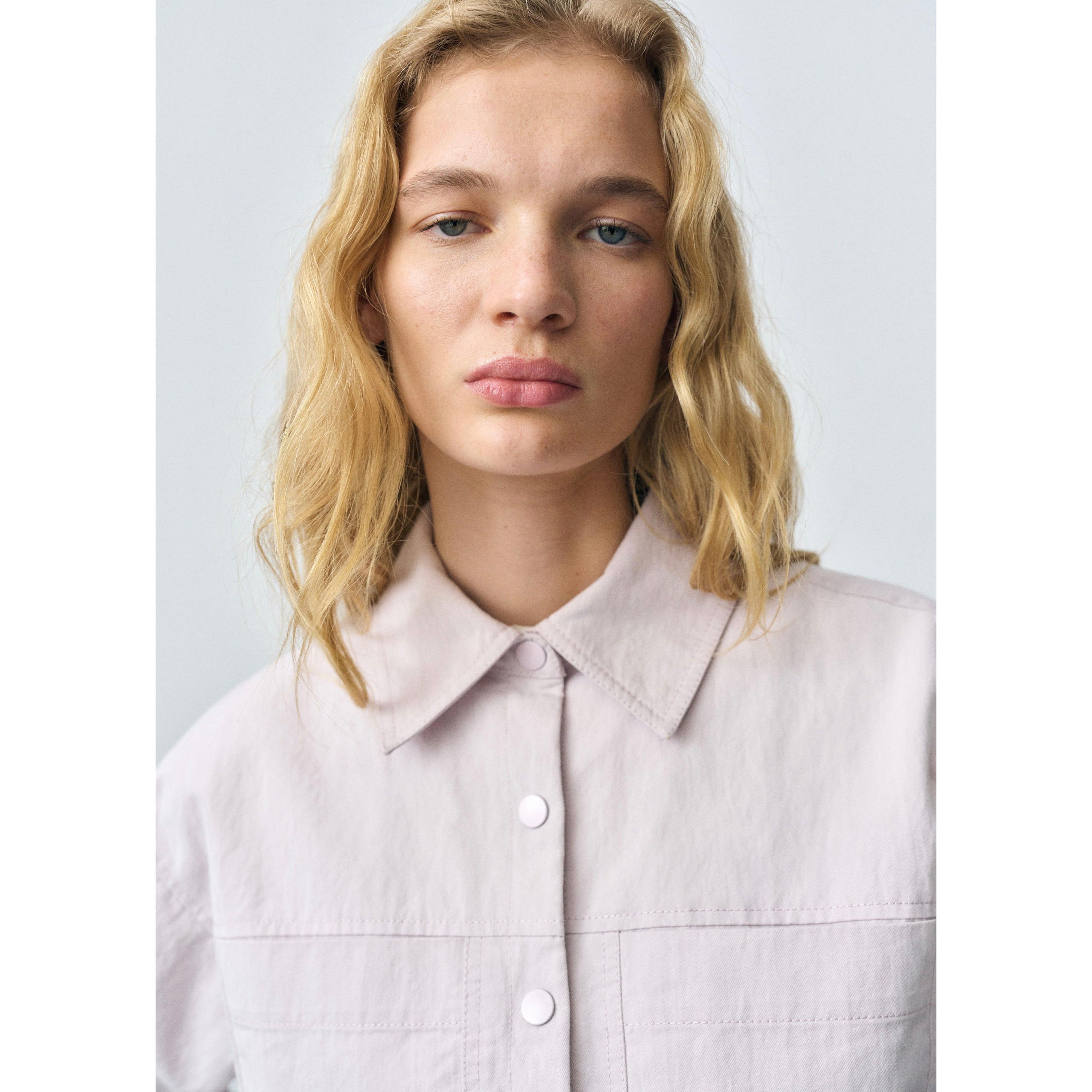 Gathered Denim Jacket