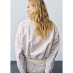 Gathered Denim Jacket