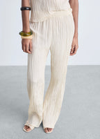 Pantalon Droit Plissé - Vanilla
