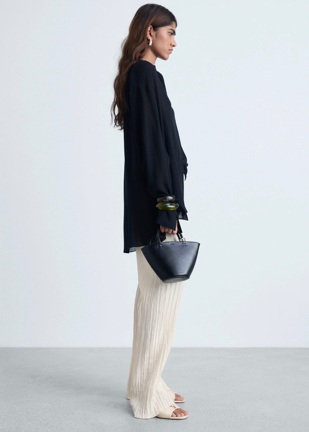 Pantalon Droit Plissé - Vanilla