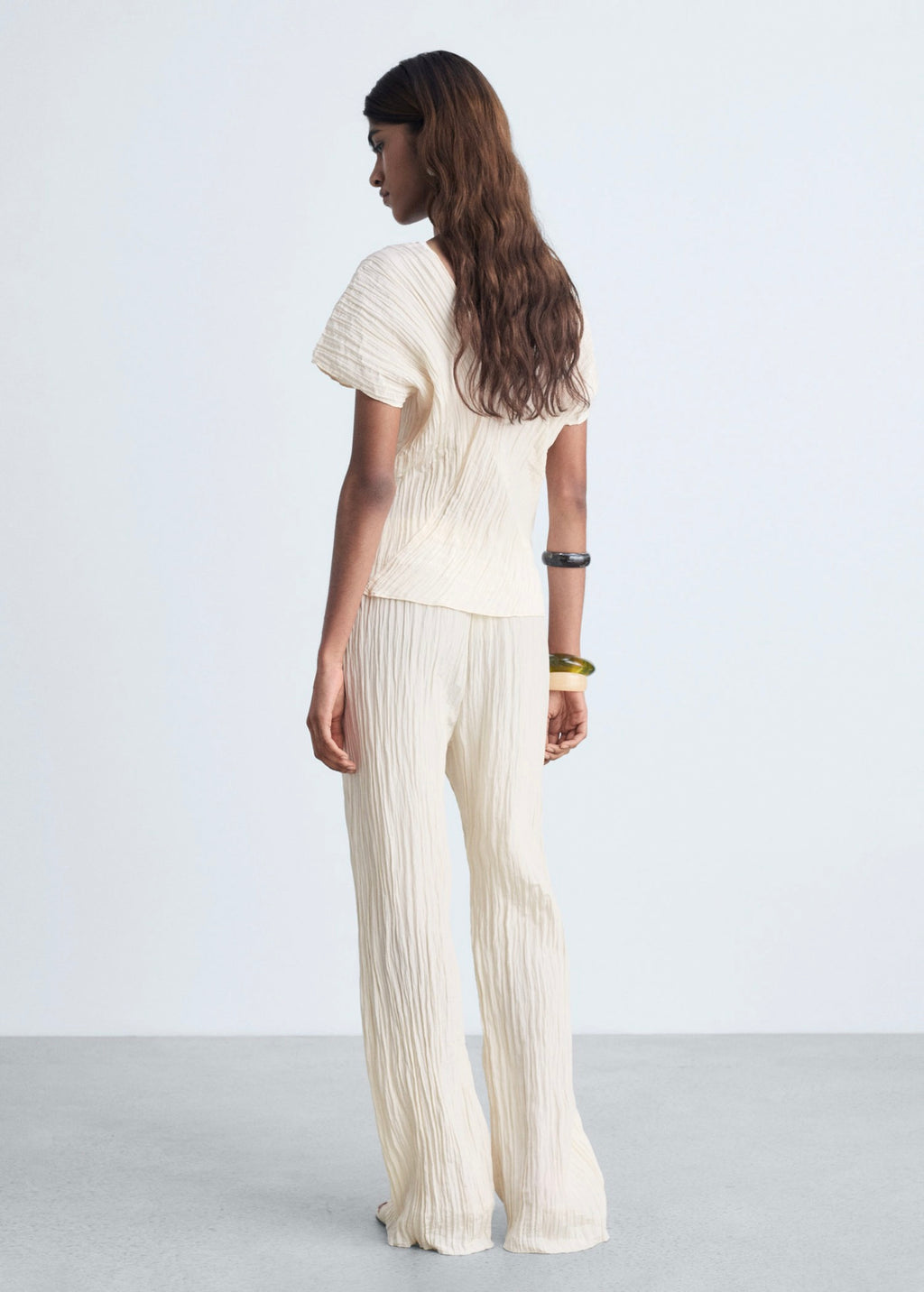 Pantalon Droit Plissé - Vanilla