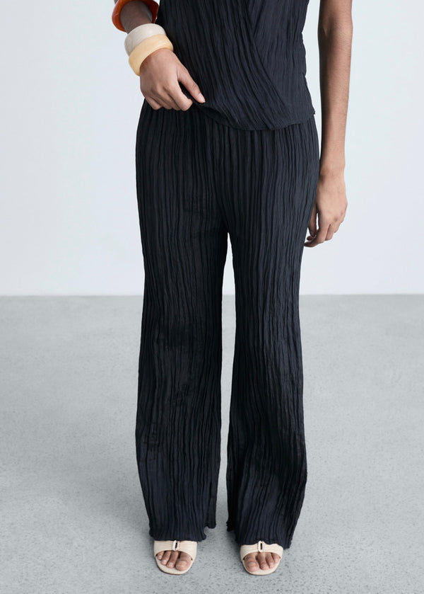 Pantaloni dritti plissettati