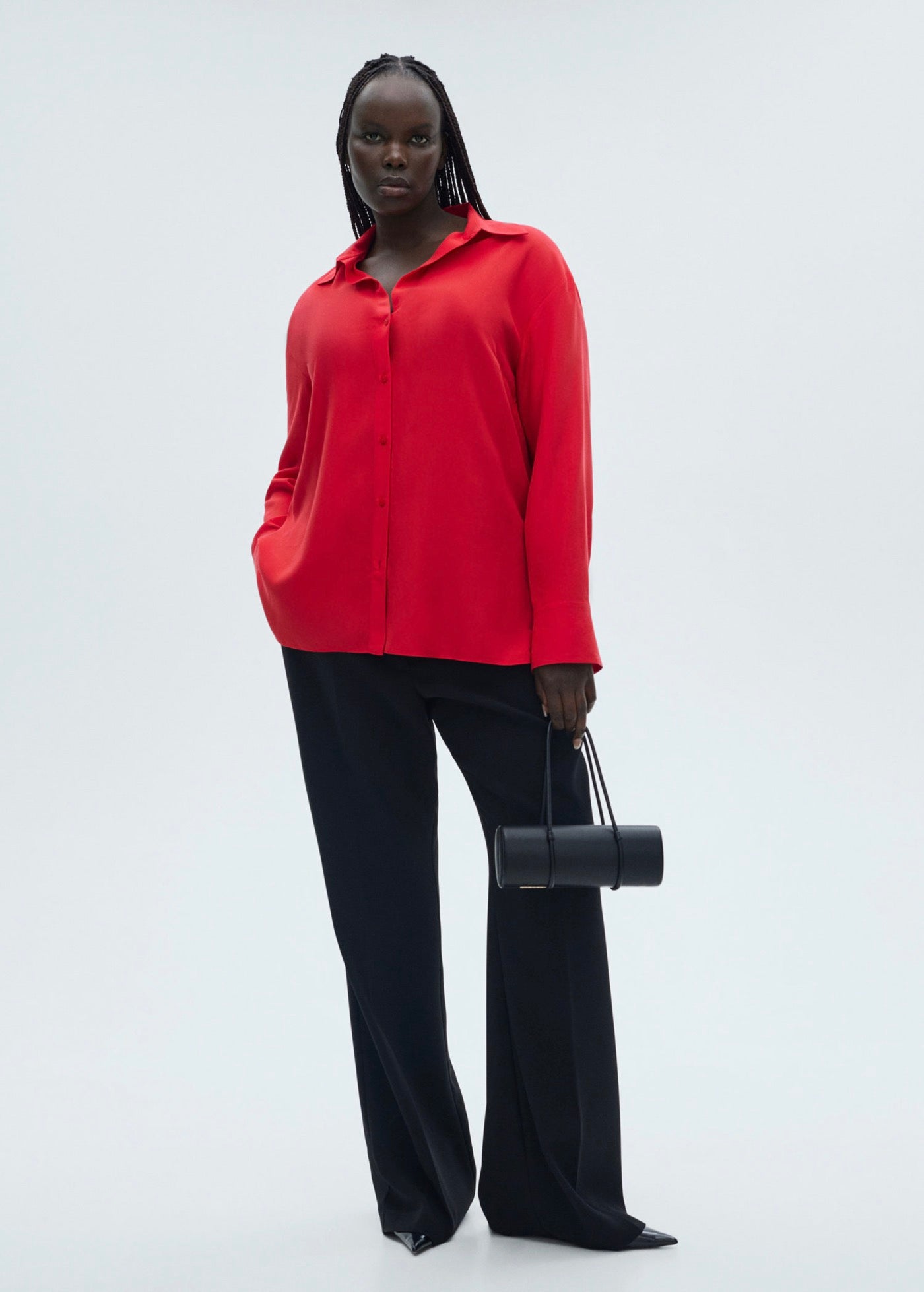 Fluid Lyocell Shirt - Red