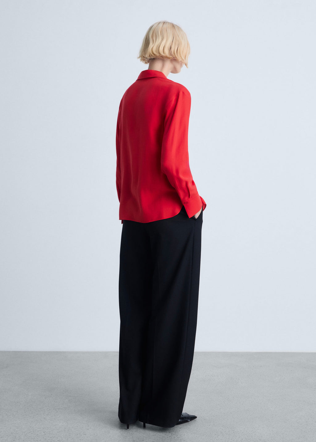 Fluid Lyocell Shirt - Red