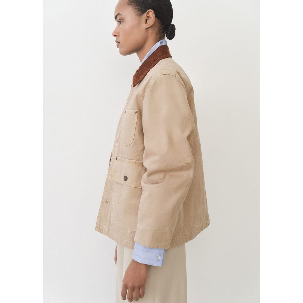 Parka En Jean Col Contrasté
