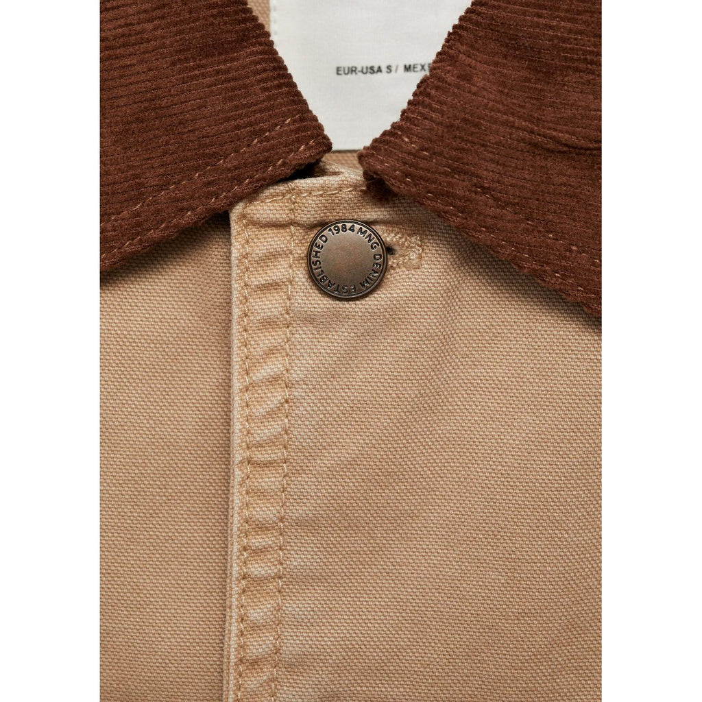 Parka En Jean Col Contrasté
