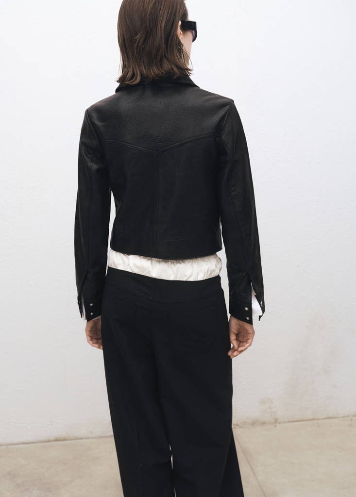 Veste Cuir Revers