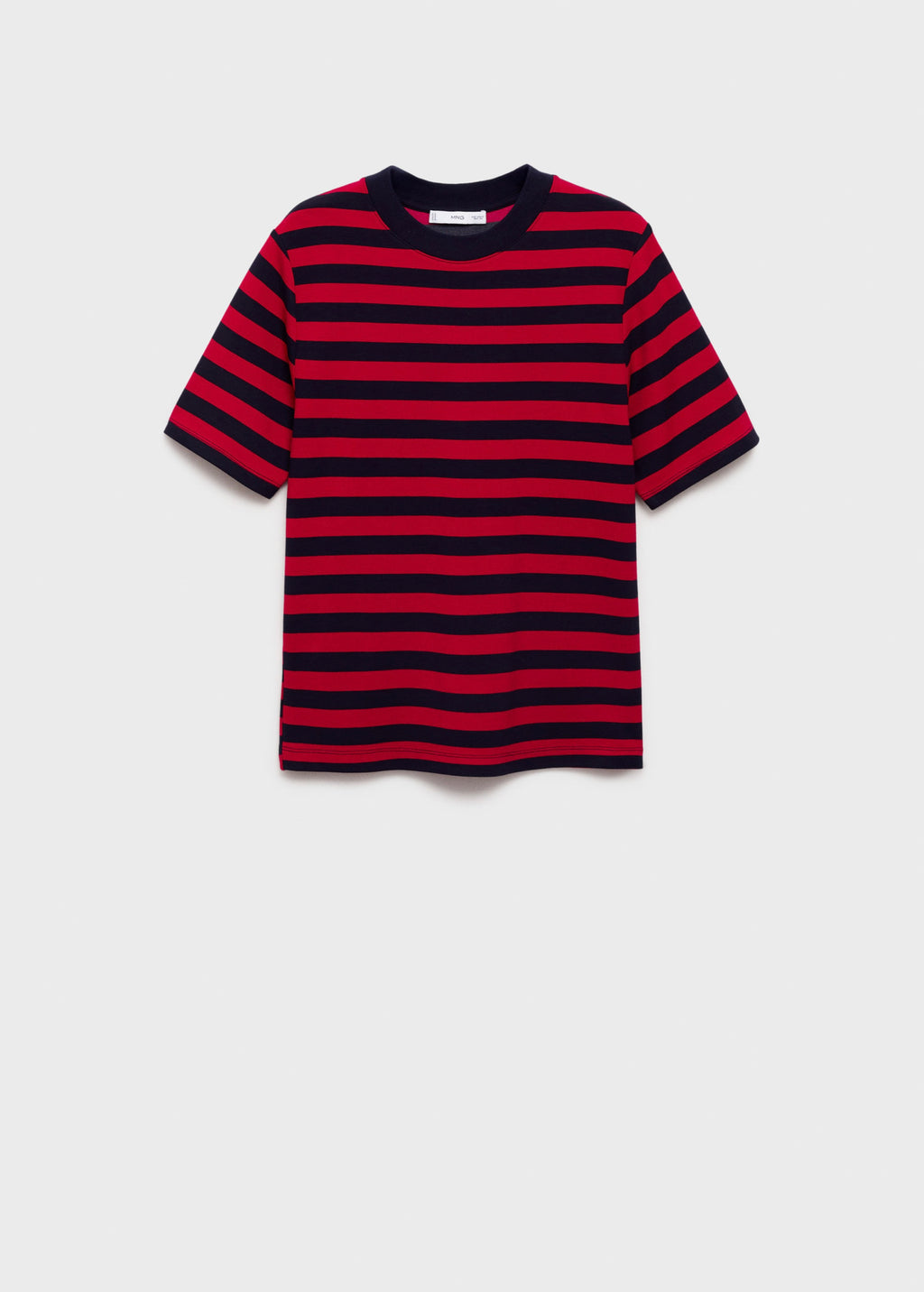Camiseta Manga Corta Rayas - Red