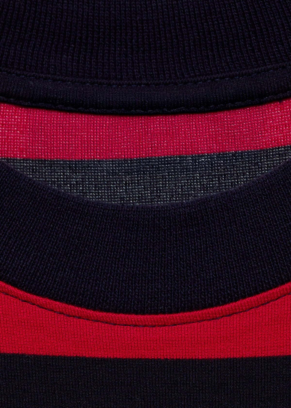 Camiseta Manga Corta Rayas - Red