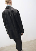 Veste Oversize Cuir Poches