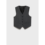 Suit Vest with Adjustable Belt - Grey