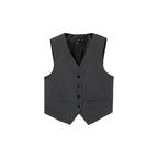 Suit Waistcoat with Adjustable Belt - Grey