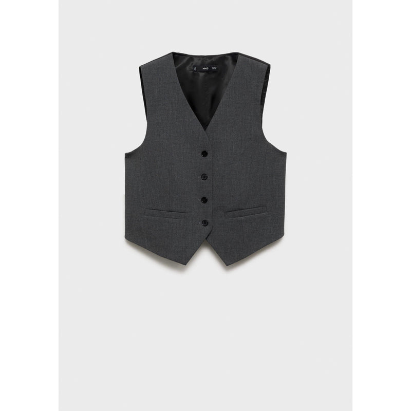 Suit Vest with Adjustable Belt - Gray