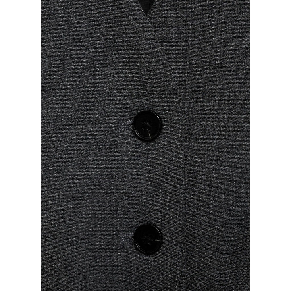 Suit Vest with Adjustable Belt - Grey