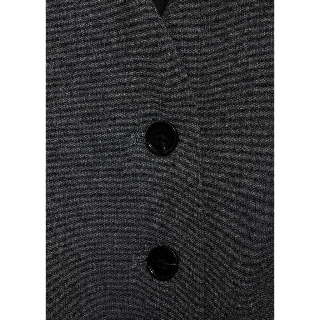 Suit Waistcoat with Adjustable Belt - Grey