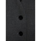 Suit Waistcoat with Adjustable Belt - Grey