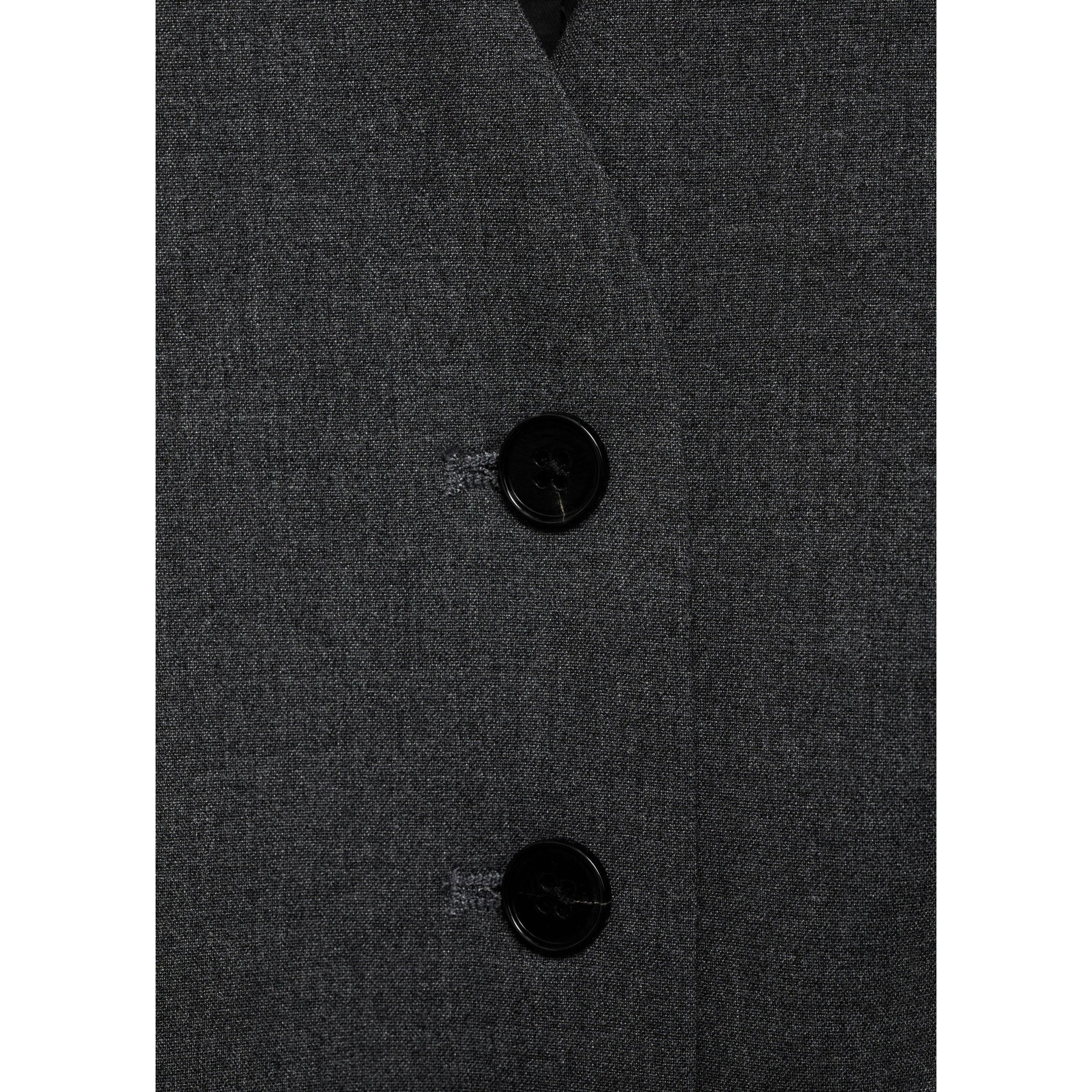 Suit Waistcoat with Adjustable Belt - Grey