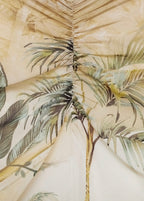 Jupe Droite Imprimé Tropical