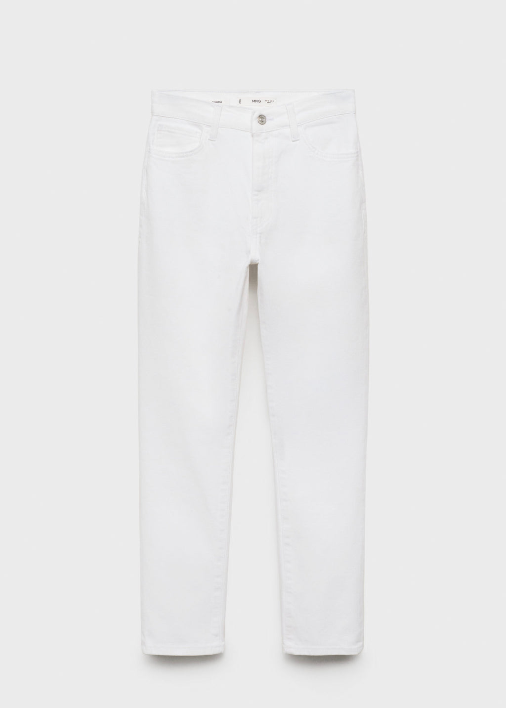 Jean Claudia Slim Crop - White