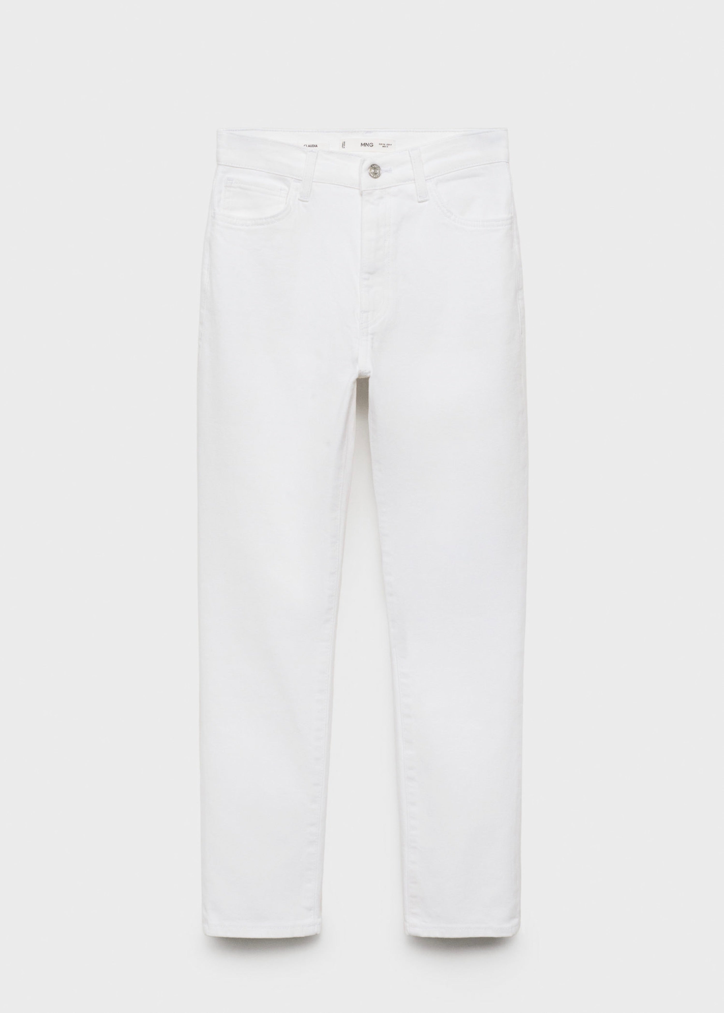 Jean Claudia Slim Crop - White