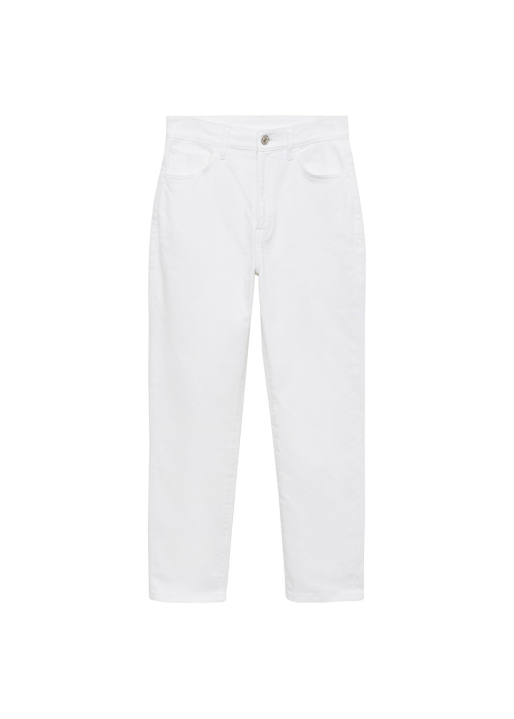 Jean Claudia Slim Crop - White