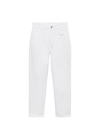 Jean Claudia Slim Crop - White