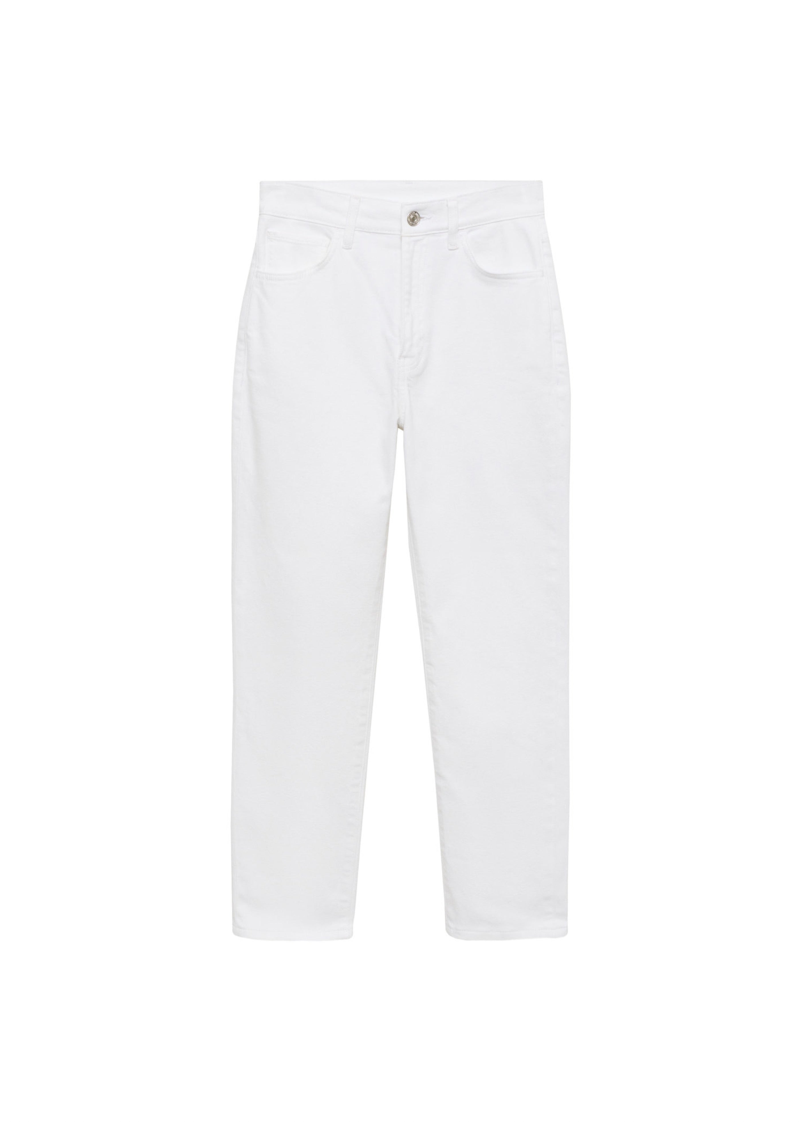 Jean Claudia Slim Crop - White