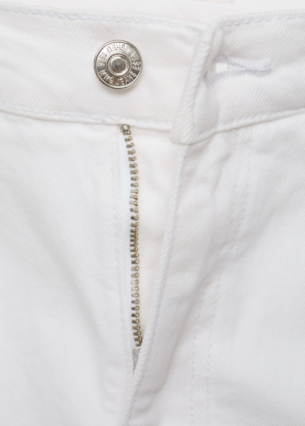 Jean Claudia Slim Crop - White