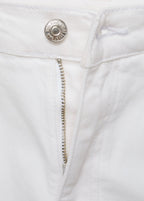 Jean Claudia Slim Crop - White